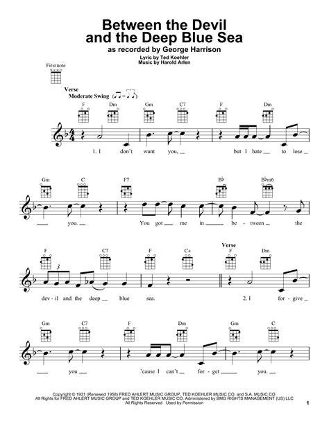 Between The Devil And The Deep Blue Sea Lyrics by George .